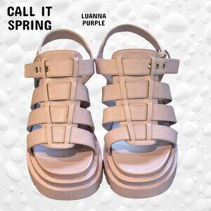Light Purple LUANNA Platform Plastic Sandals NWT Size: 8
